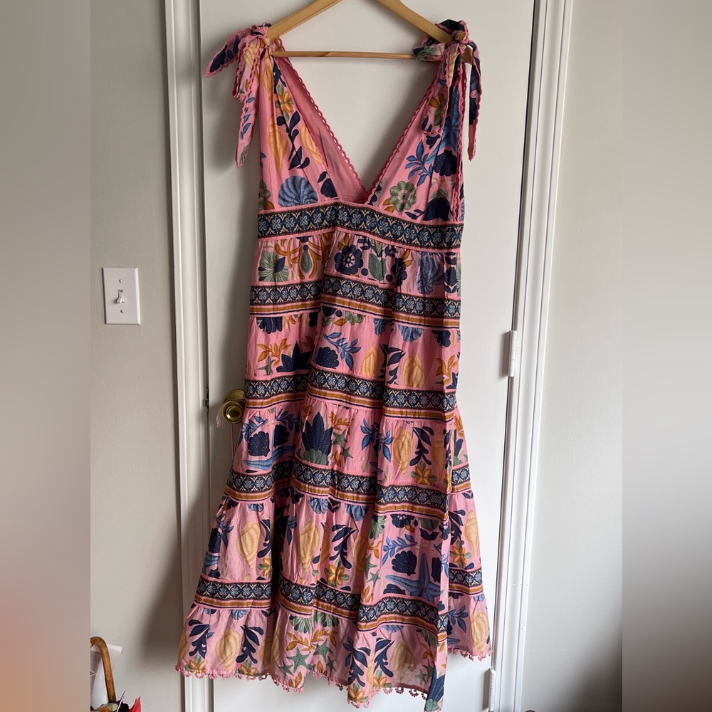 FARM RIO SEASHELL MIDI DRESS SIZE L NWT - Picture 5 of 5